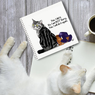 Cuaderno No Remorby Tabby Cat Funny