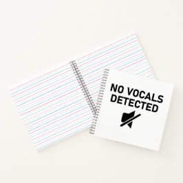 Cuaderno No se detectaron vocales con diseño de audio mínim