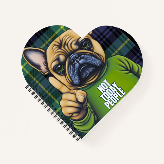 Cuaderno No se ha tocado hoy el Bulldog francés (Anverso)