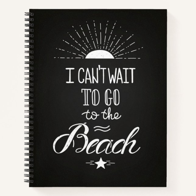 Cuaderno No Se Puede Esperar Para Ir A La Playa (Anverso)
