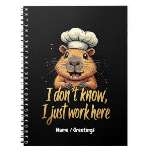 Cuaderno No sé, solo trabajo aquí un lugar de trabajo diver