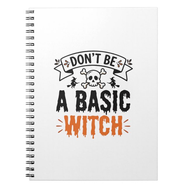 Cuaderno No Seas una Bruja Básica Vintage Halloween (Frente)