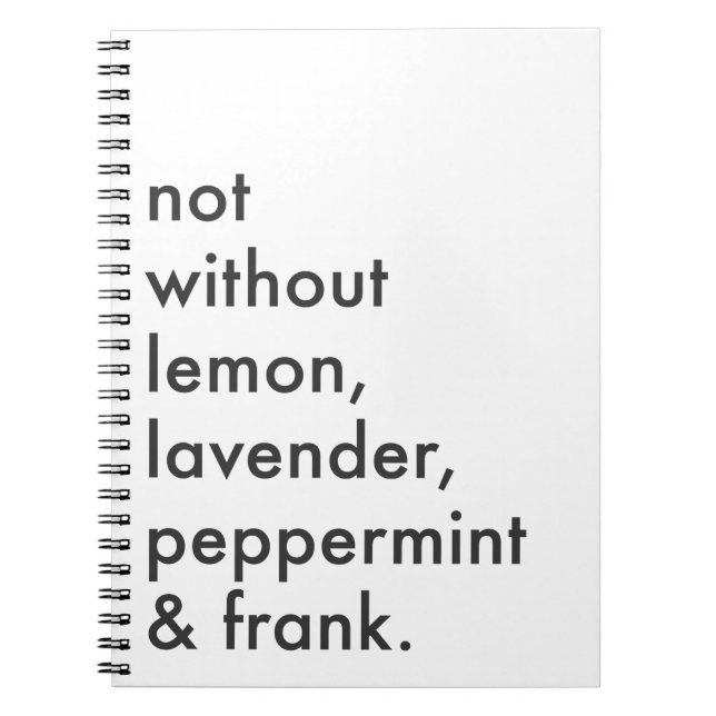 Cuaderno "No sin diario de los aceites esenciales" (Frente)