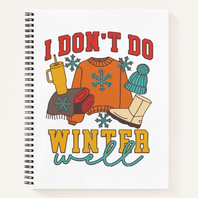 Cuaderno No Soporto Bien el Invierno (Anverso)
