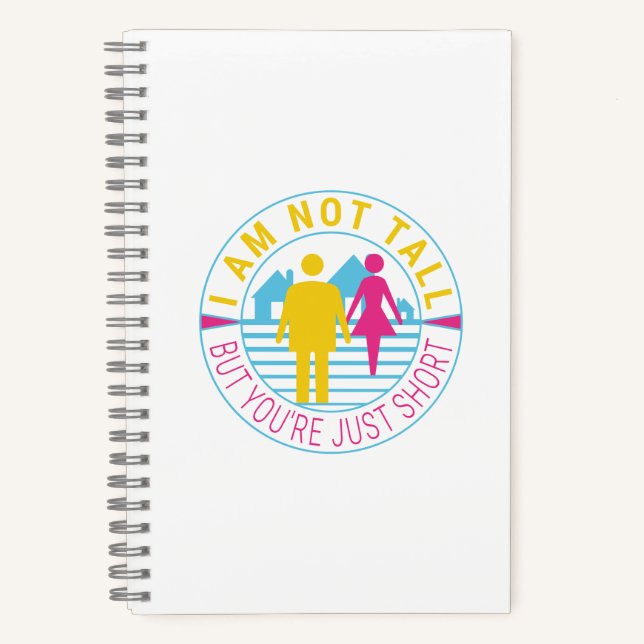 Cuaderno No soy alto, pero eres corto. (Anverso)
