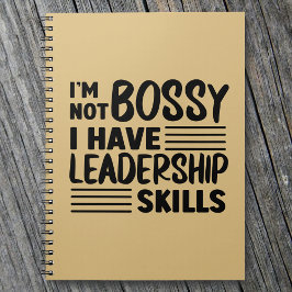 Cuaderno No soy Bossy Funny Quote Office