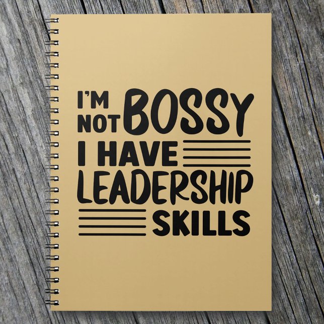 Cuaderno No soy Bossy Funny Quote Office (Subido por el creador)