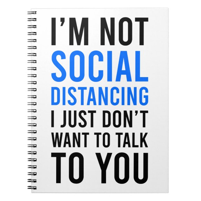 Cuaderno No soy distanciamiento social (Frente)