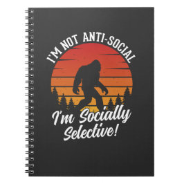 Cuaderno No soy negro de pie de página anti-social