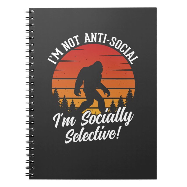 Cuaderno No soy negro de pie de página anti-social (Frente)