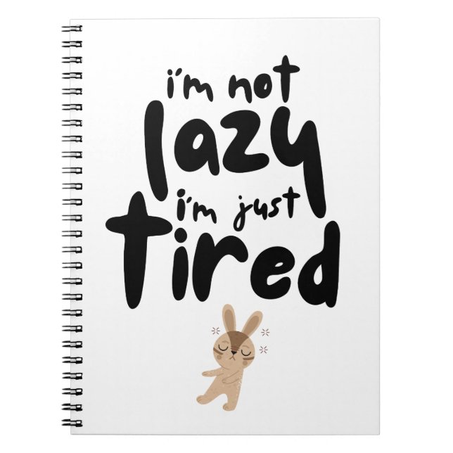 Cuaderno No soy perezoso solo estoy cansado (Frente)