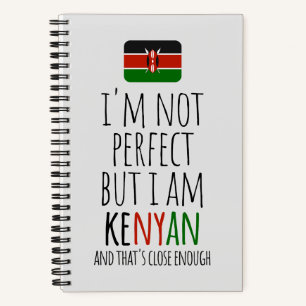 Cuaderno No soy perfecta, pero soy keniana de Kenya Noteboo