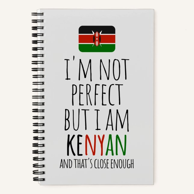 Cuaderno No soy perfecta, pero soy keniana de Kenya Noteboo (Anverso)