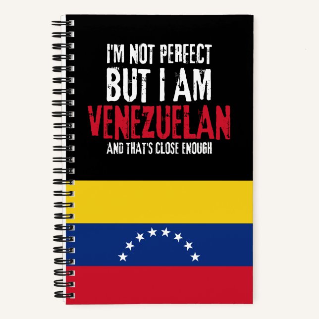 Cuaderno No soy perfecta pero soy venezolana de Venezuela (Anverso)