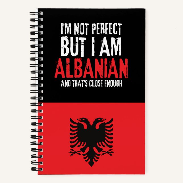 Cuaderno No soy perfecto, pero soy albanés de Albania (Anverso)