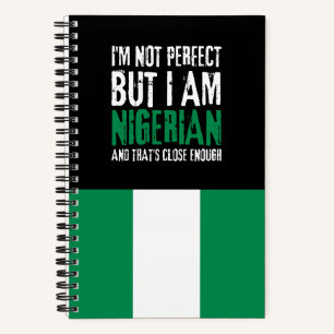 Cuaderno No soy perfecto, pero soy nigeriano de Nigeria