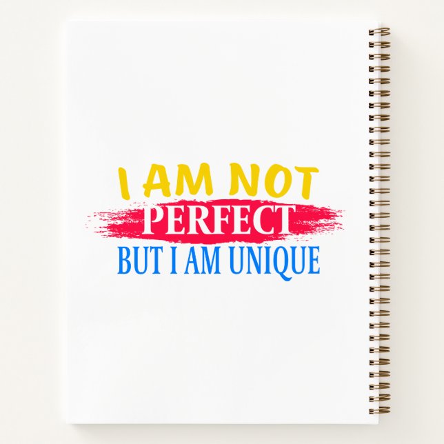 Cuaderno No soy perfecto, pero soy único (Reverso)