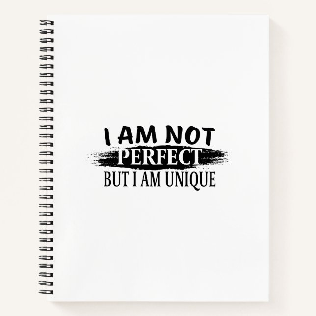 Cuaderno No soy perfecto, pero soy único (Anverso)