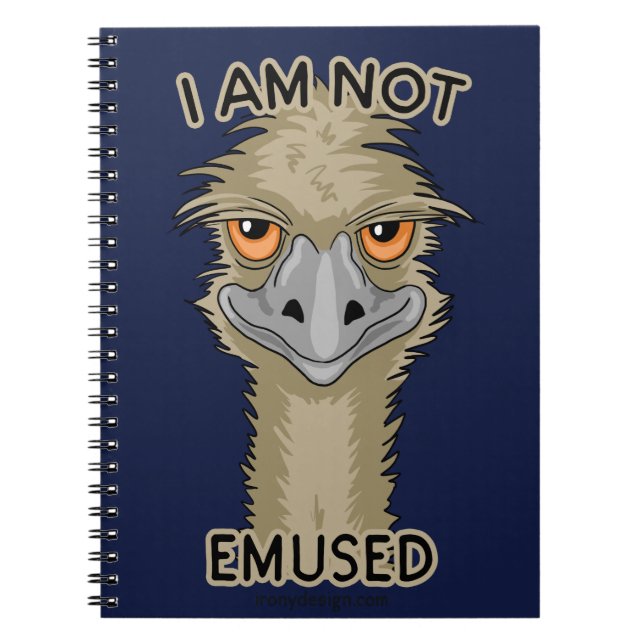 Cuaderno No soy retruécano divertido del Emu de Emused (Frente)