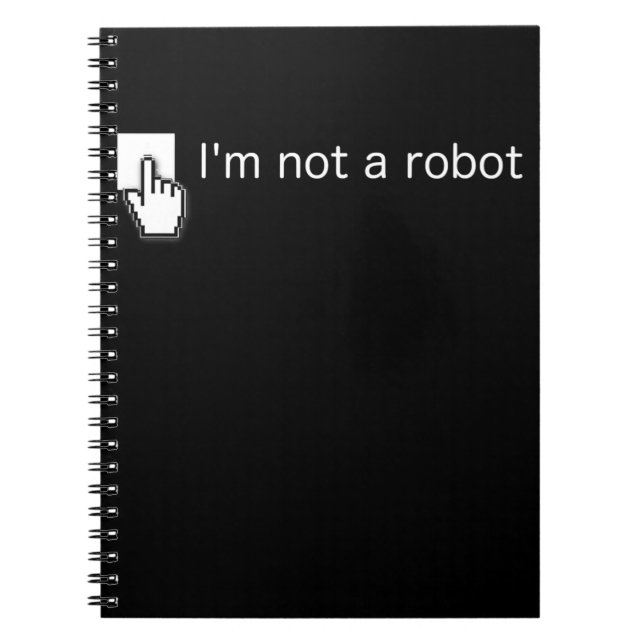 Cuaderno No soy Robot Funny Programador De Computadoras Gee (Frente)