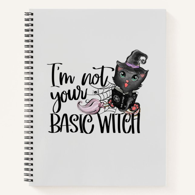 Cuaderno No soy tu bruja básica - gato negro (Anverso)