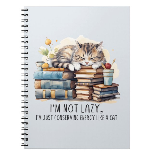Cuaderno No soy un gato perezoso (Frente)