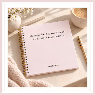 Cuaderno ¡NO TE ASUSTES, ES SOLO UN ATAQUE DE PÁNICO! Rosa