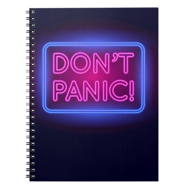 Cuaderno No te pongas en pánico con el Rótulo Neon (Frente)