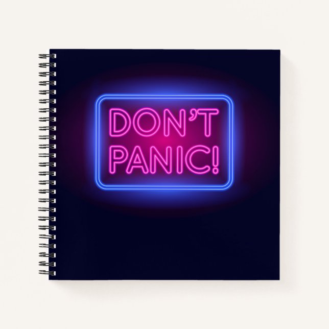 Cuaderno No te pongas en pánico con el Rótulo Neon (Anverso)