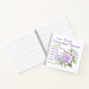 Cuaderno No te preocupes por mañana la flor cristiana