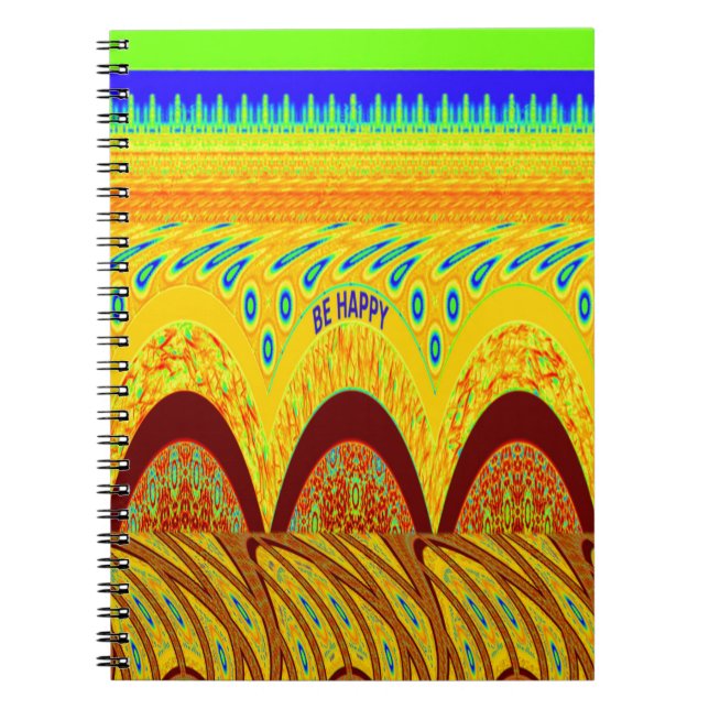 Cuaderno No te preocupes por ser feliz diseño de impresión  (Frente)