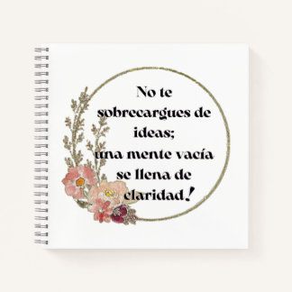 Cuaderno No te sobrecargues de ideas
