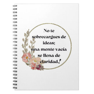 Cuaderno No te sobrecargues de ideas