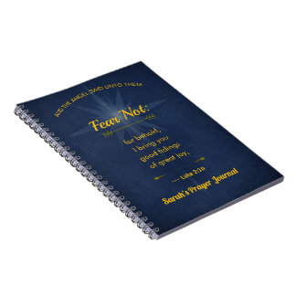 Cuaderno No temas Navidad 2026 Tipografía Dorada Escritura