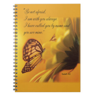 Cuaderno No Tengas Miedo Mariposa Religiosa sobre Margarita