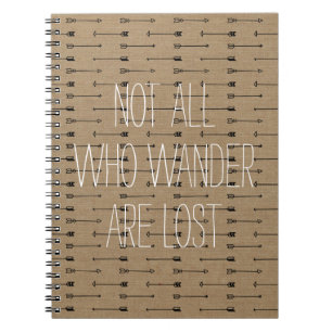 Cuaderno No toda que vagan es cita perdida del viaje del