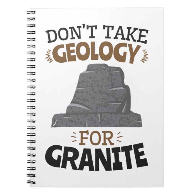 Cuaderno No tomes geología para el granito cómico geólogo (Frente)