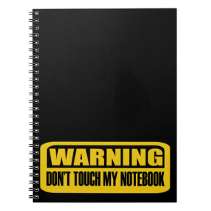 Cuaderno no toque mi bloc de notas