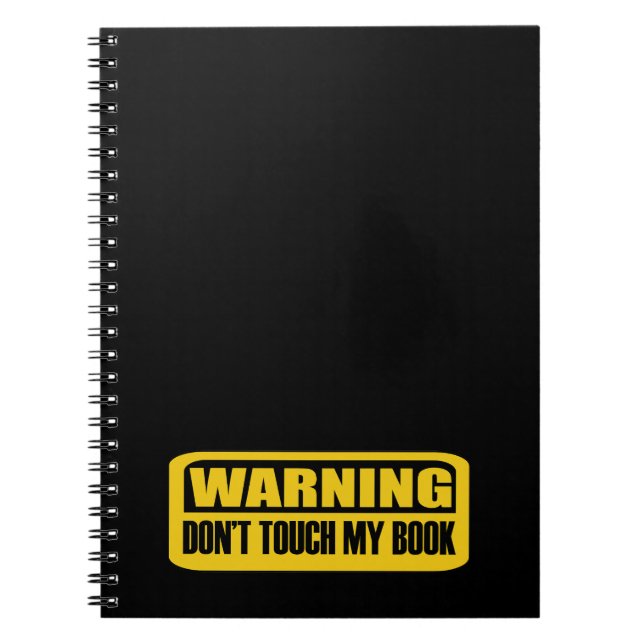 Cuaderno no toques mi libro (Frente)