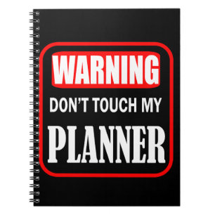 Cuaderno no toques mi planificador