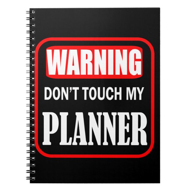Cuaderno no toques mi planificador (Frente)