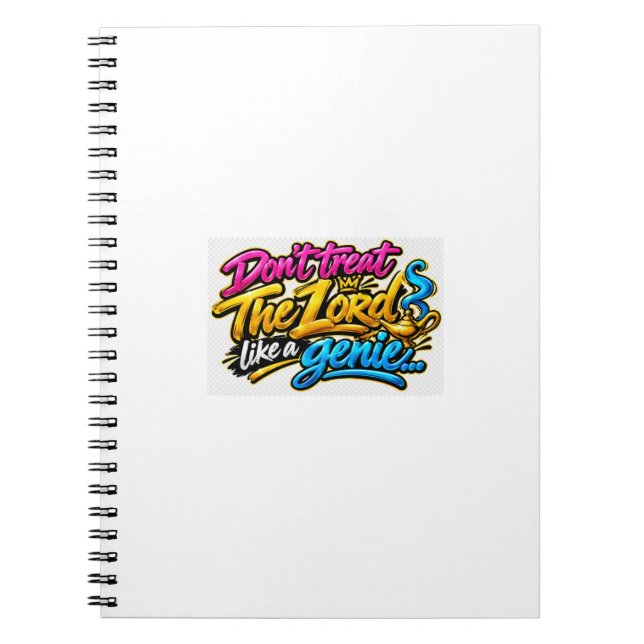 Cuaderno No trates al Señor como un genio (Frente)