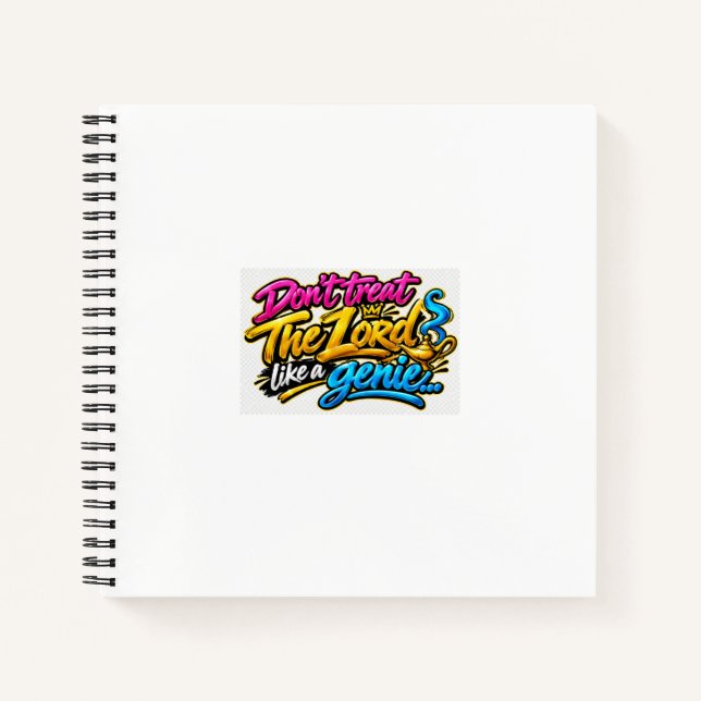 Cuaderno No trates al Señor como un genio (Anverso)