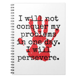 Cuaderno No voy a conquistar mis problemas - Inspirador Quo