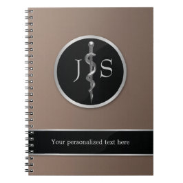 Cuaderno Noble Rod de Asclepius Medical Silver