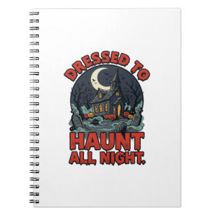 Cuaderno Noche de disfraces en cementerio embrujado de Hall