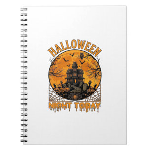 Cuaderno Noche de Halloween Hoy Mansión Embrujada Calabazas