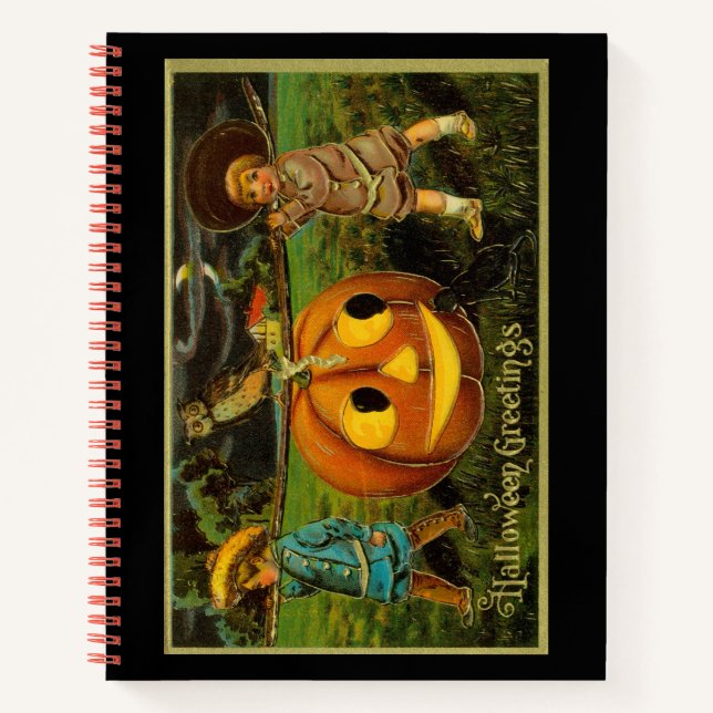 Cuaderno Noche de halloween Jack-o-Lantern para niños (Anverso)