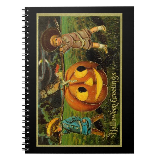 Cuaderno Noche de halloween Jack-o-Lantern para niños (Frente)