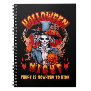 Cuaderno Noche De Halloween No Hay Ningún Lugar Para Escond